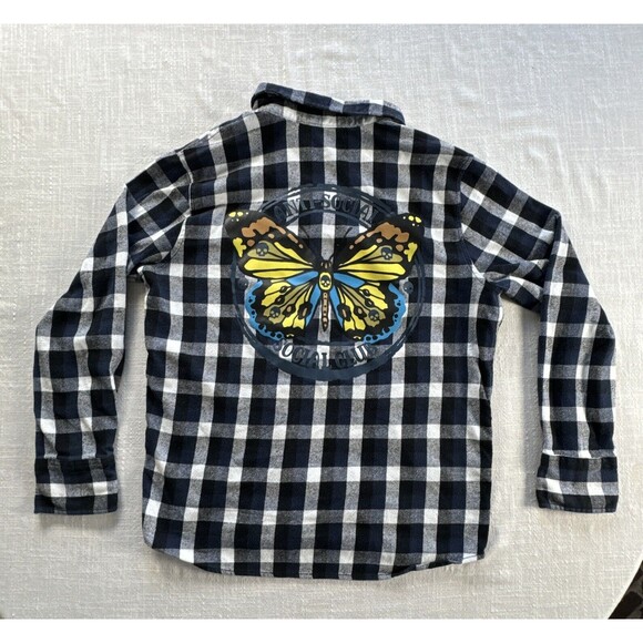 Attic Salt Flannel Shirt Adult XL Plaid Anti-Social Social Club‎ Skulls Graphic - Picture 1 of 11